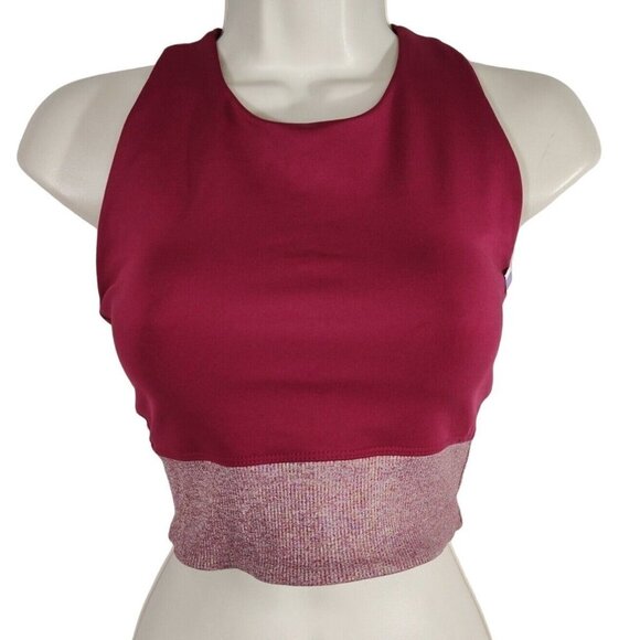 Eleven Venus Williams Workout Shine Racerback Tennis Sports Bra Size S Red NWOT - Picture 1 of 8